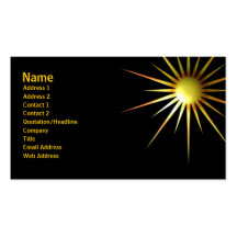 Tarjeta de visita abstracta de Sun