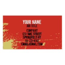 Tarjeta de visita abstracta roja de encargo