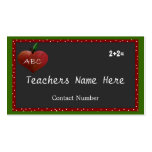 Tarjeta de visita adaptable de los profesores