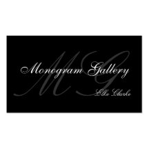 Tarjeta de visita adaptable del llano del monogram