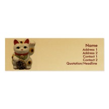 Tarjeta de visita afortunada del gato