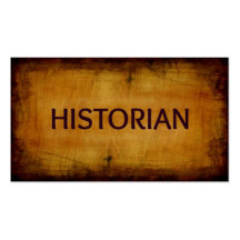 Tarjeta de visita antigua del historiador