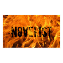 Tarjeta de visita ardiente fresca del novelista de