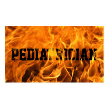 Tarjeta de visita ardiente fresca del pediatra del