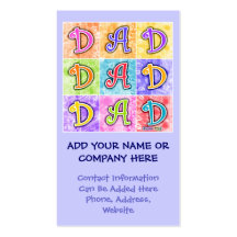 Tarjeta de visita - arte pop del PAPÁ
