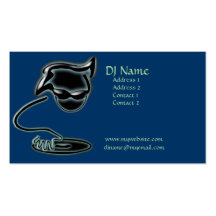 Tarjeta de visita artística de DJ