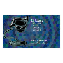 Tarjeta de visita artística de DJ 2
