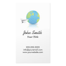 Tarjeta de visita asesor global creativa