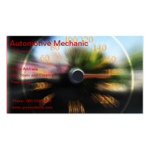 Tarjeta de visita automotriz del mecánico