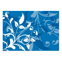 Tarjeta de visita azul artsy