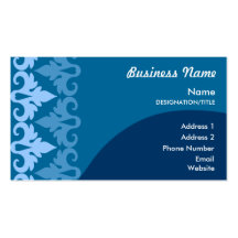 Tarjeta de visita azul de la decoración