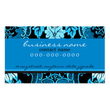 Tarjeta de visita azul de lujo