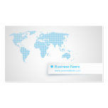 Tarjeta de visita (azul) del mapa del mundo