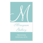 Tarjeta de visita azul elegante del monograma
