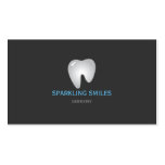 Tarjeta de visita azul gris simple del dentista