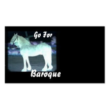 Tarjeta de visita barroca del caballo