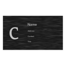 Tarjeta de visita biselada blanco y negro de "C"
