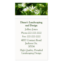 Tarjeta de visita blanca del Wildflower tarjetas de negocio