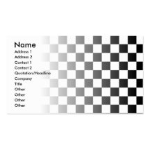 Tarjeta de visita blanco y negro del control