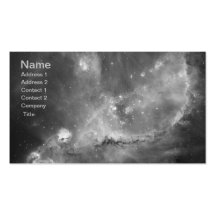 Tarjeta de visita blanco y negro del espacio