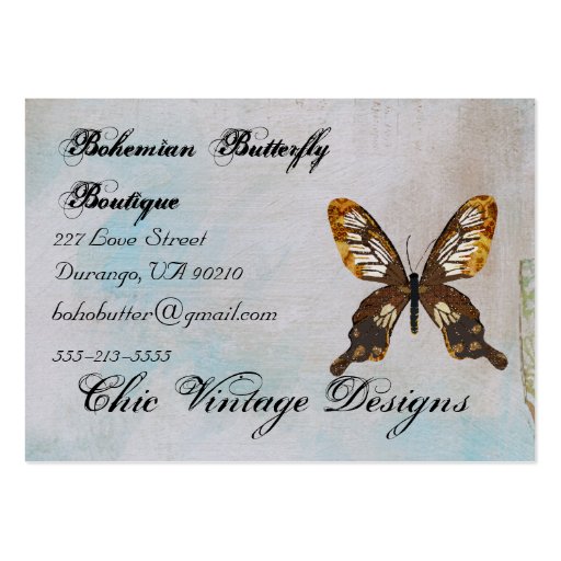 Tarjeta de visita bohemia de Boho del boutique de 