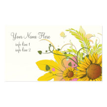 Tarjeta de visita bonita del girasol