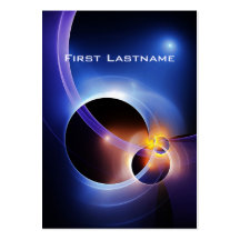 Tarjeta de visita brillante del fractal en sombras