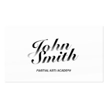 Tarjeta de visita caligráfica con clase de los art