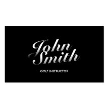 Tarjeta de visita caligráfica elegante del golf