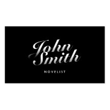 Tarjeta de visita caligráfica elegante del novelis
