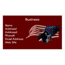 Tarjeta de visita calva de la bandera de Eagle/US