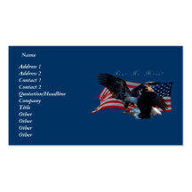 Tarjeta de visita calva de la bandera de Eagle/US
