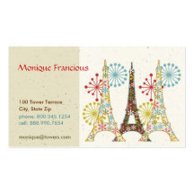 Tarjeta de visita chispeante de París