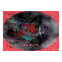 Tarjeta de visita color de rosa