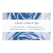 Tarjeta de visita color de rosa azul claro del sal