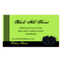 Tarjeta de visita color de rosa negra elegante