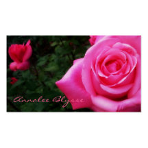 Tarjeta de visita color de rosa rosada de la foto