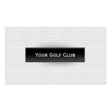 Tarjeta de visita con clase del golf de la textura