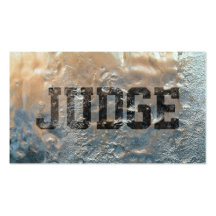 Tarjeta de visita congelada fresca del juez del hi