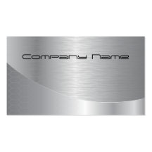 Tarjeta de visita corporativa de plata elegante