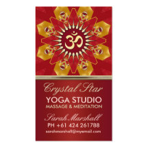 Tarjeta de visita cristalina roja del estudio de l