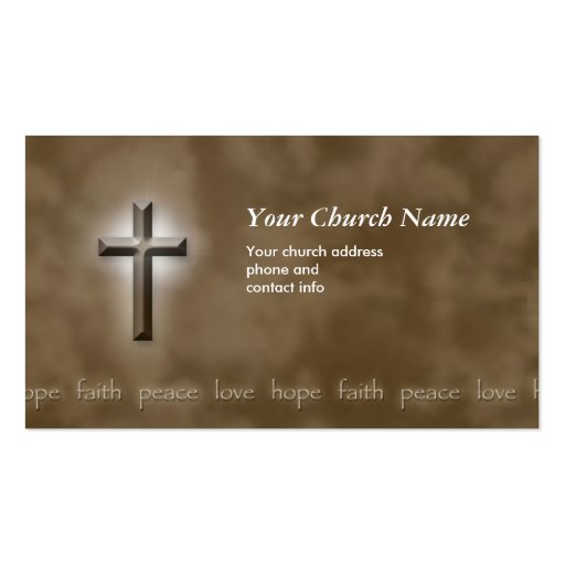 Tarjeta de visita cristiana de la fe del amor de l