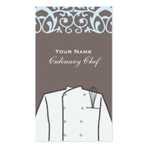 Tarjeta de visita culinaria del cocinero