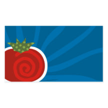 tarjeta de visita culinaria del modelo del tomate