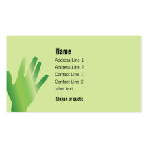 Tarjeta de visita curativa de las manos