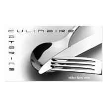 tarjeta de visita de abastecimiento de los utensil
