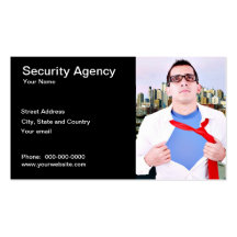 Tarjeta de visita de agencia de seguridad