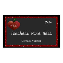 Tarjeta de visita de Apple del corazón de los prof