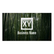 Tarjeta de visita de bambú del bosque del zen