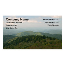 Tarjeta de visita de Blue Ridge Mountains